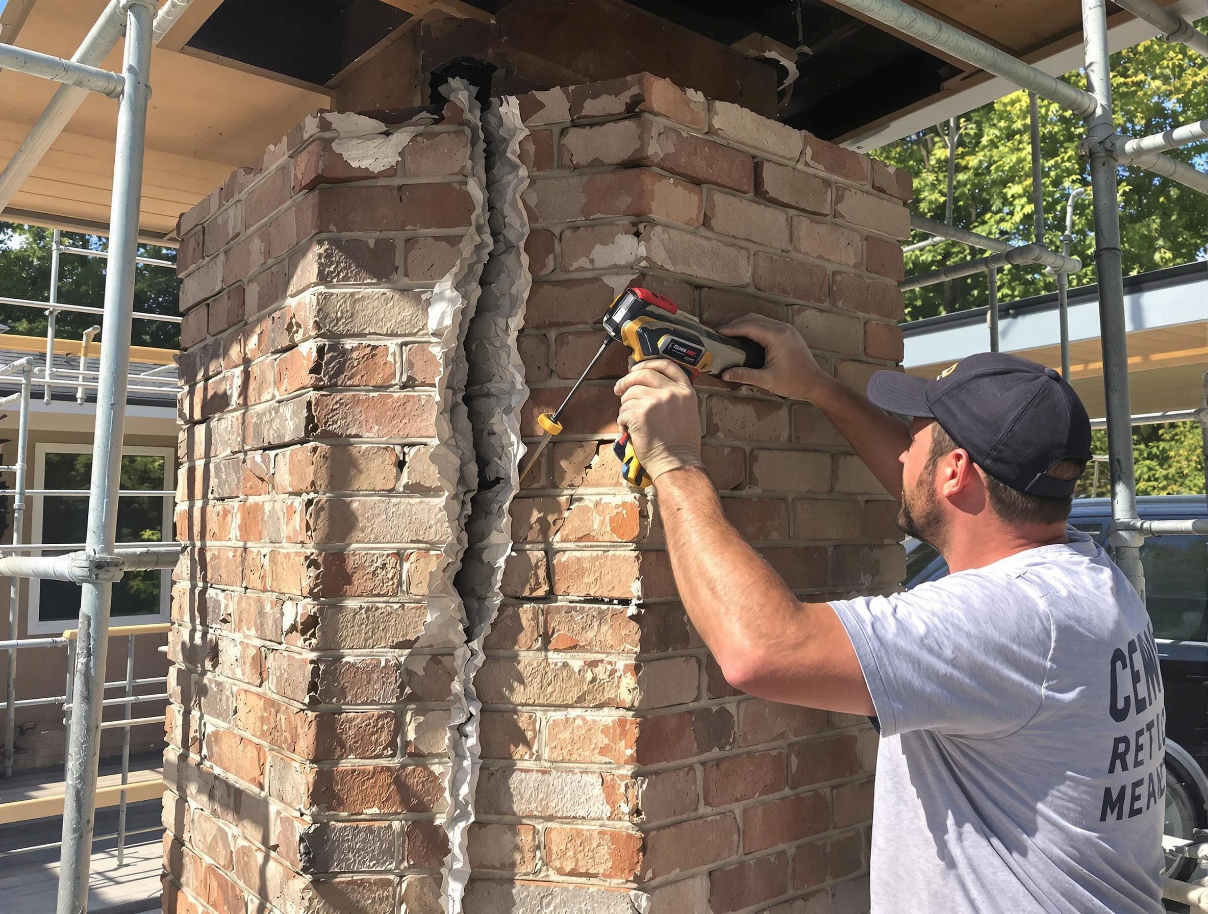 Tempe Chimney Sweep technician performing chimney repair in Tempe, AZ
