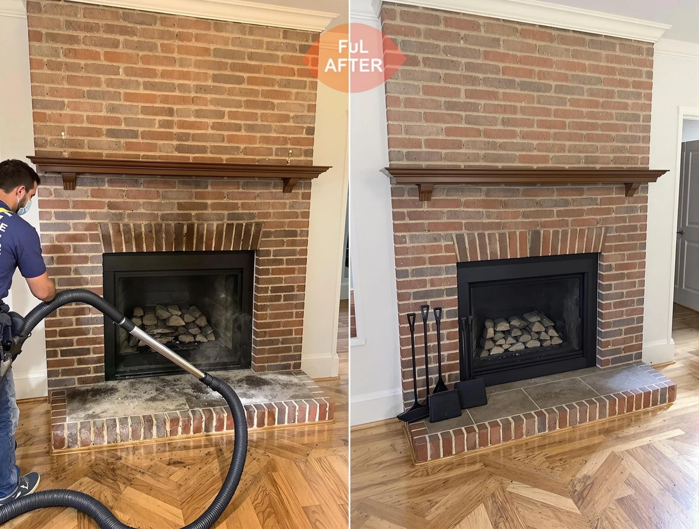 Tempe Chimney Sweep carefully sanitizing a fireplace in Tempe, AZ