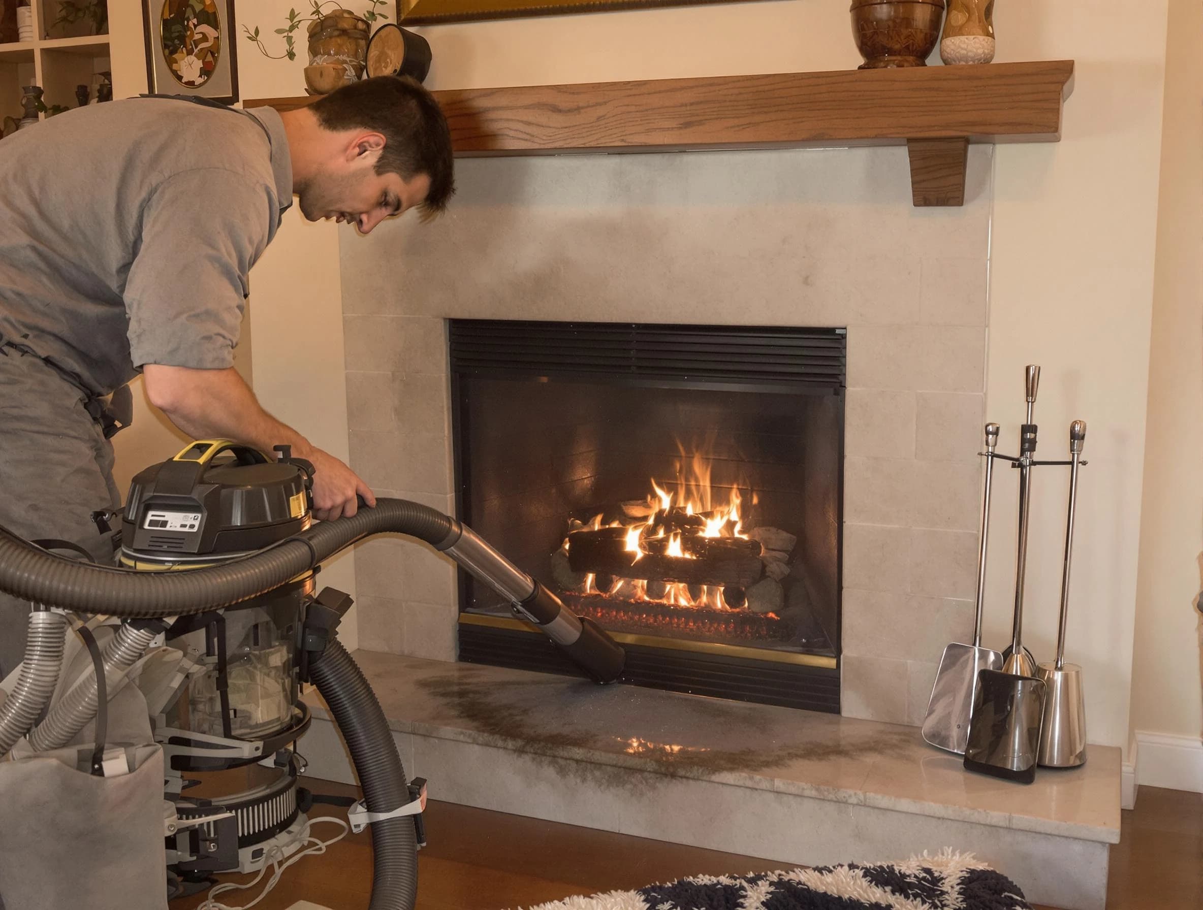 Routine fireplace upkeep by Tempe Chimney Sweep in Tempe, AZ