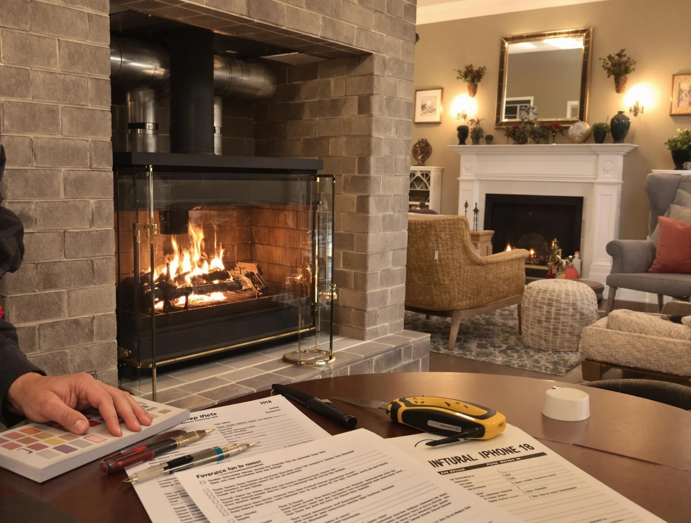 Tempe Chimney Sweep verifying fireplace safety measures in Tempe, AZ