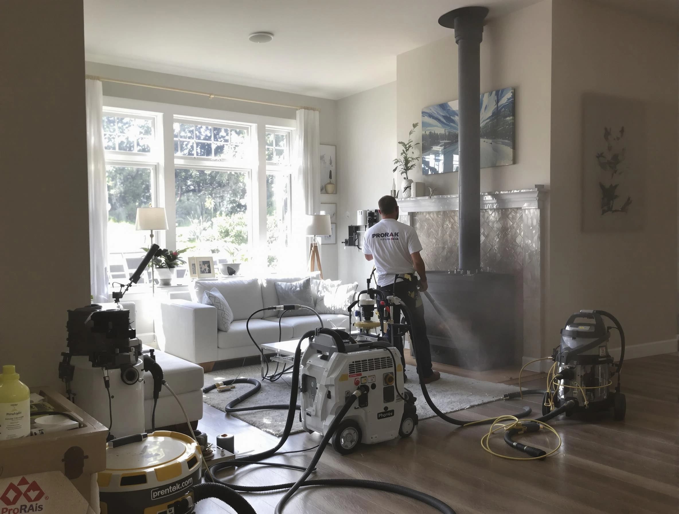 Soot removal service by Tempe Chimney Sweep for a fireplace in Tempe, AZ