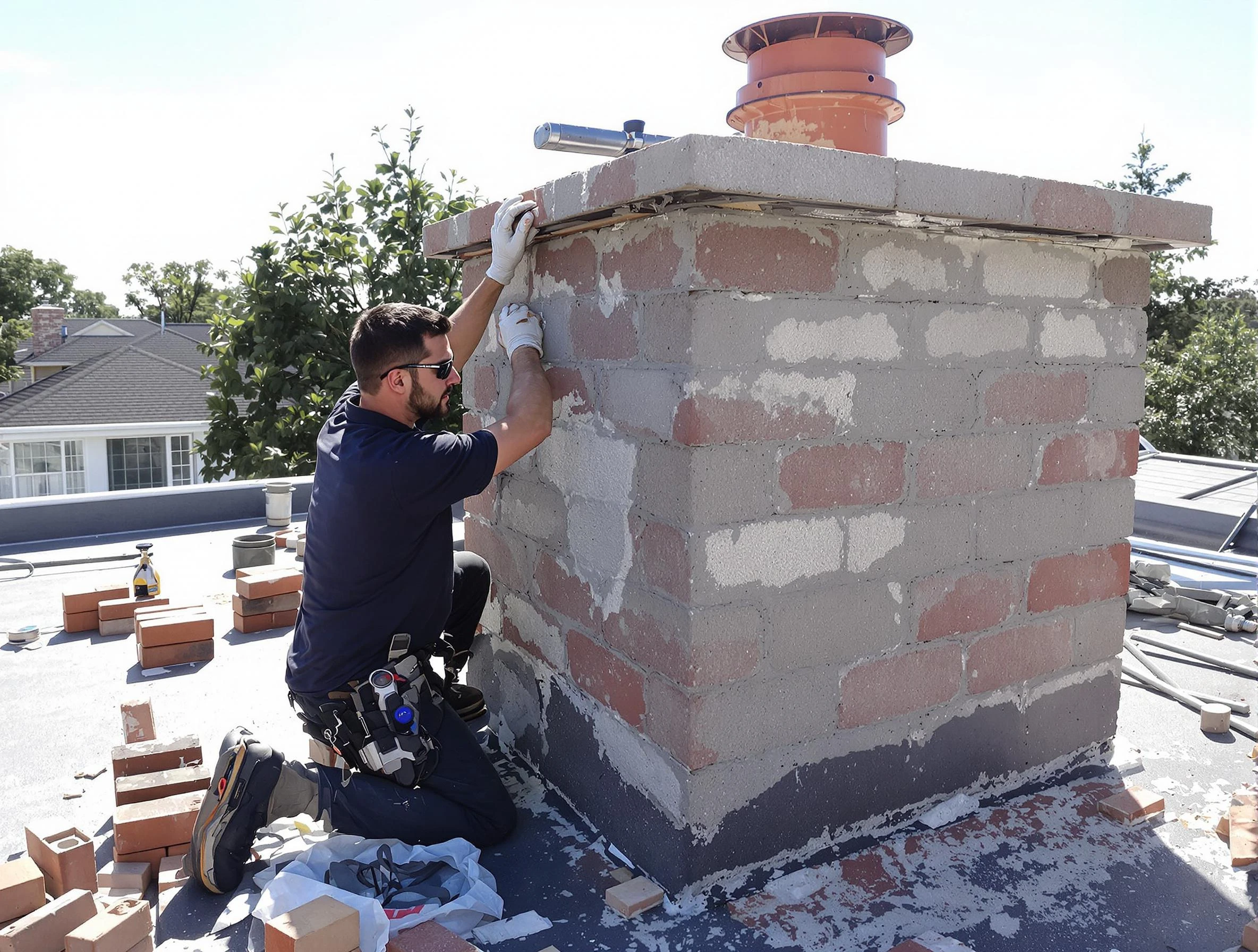 Advanced chimney repair process by Tempe Chimney Sweep in Tempe, AZ