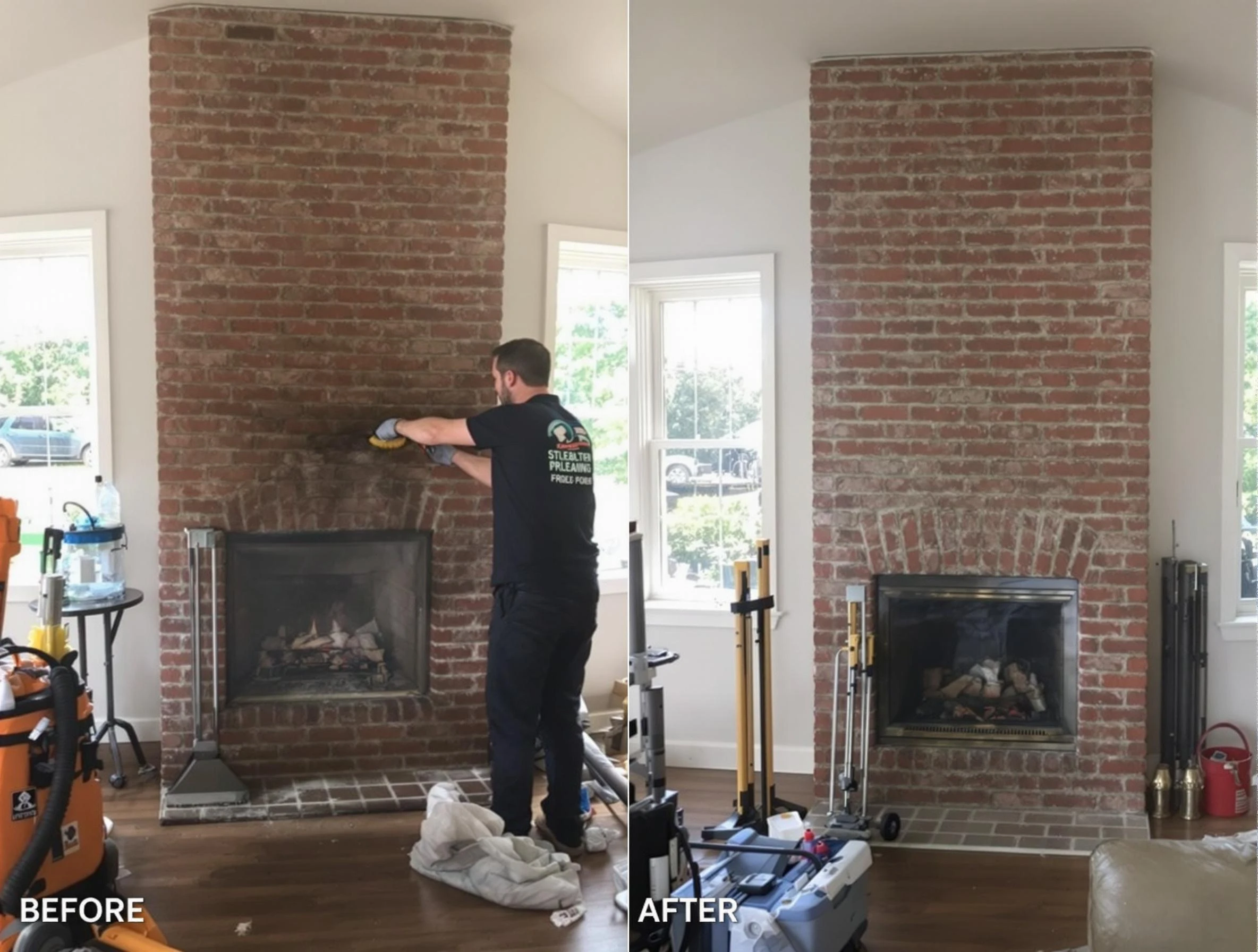 Finished chimney sweeping service by Tempe Chimney Sweep in Tempe, AZ