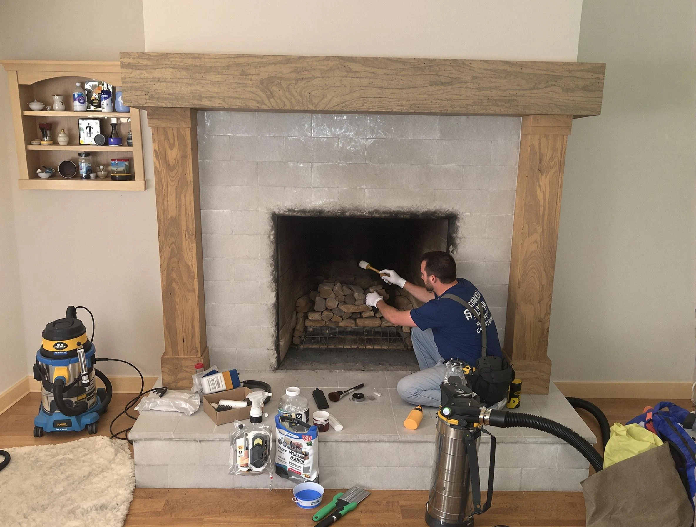 Detailed creosote removal process by Tempe Chimney Sweep in Tempe, AZ