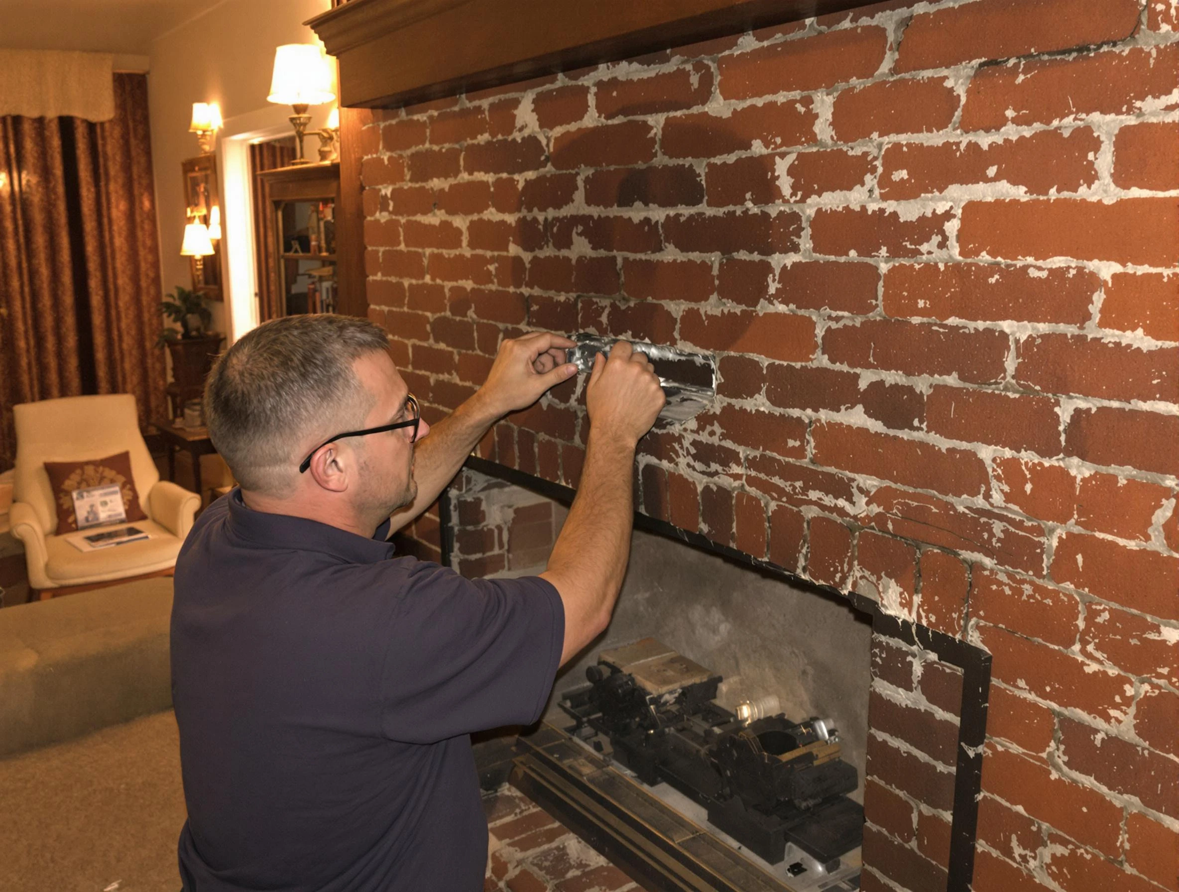Tempe Chimney Sweep expert fixing a fireplace in Tempe, AZ