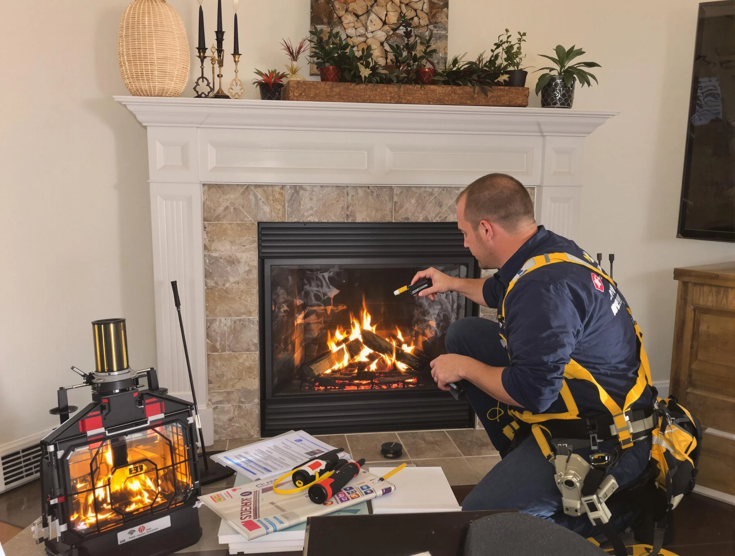 Safety-focused fireplace inspection by Tempe Chimney Sweep in Tempe, AZ